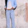 Low-Rise-Jeans mit geradem Bein