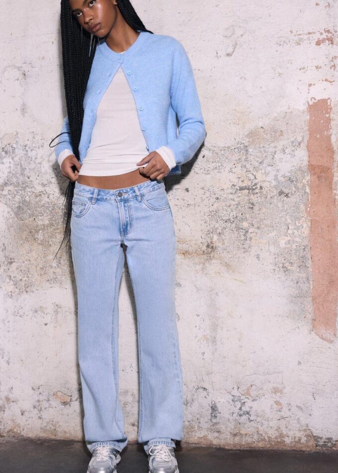 Low-Rise-Jeans mit geradem Bein