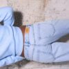 Low-Rise-Jeans mit geradem Bein
