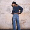 Low-Rise-Jeans mit geradem Bein