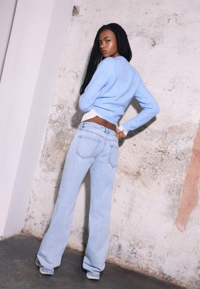 Low-Rise-Jeans mit geradem Bein