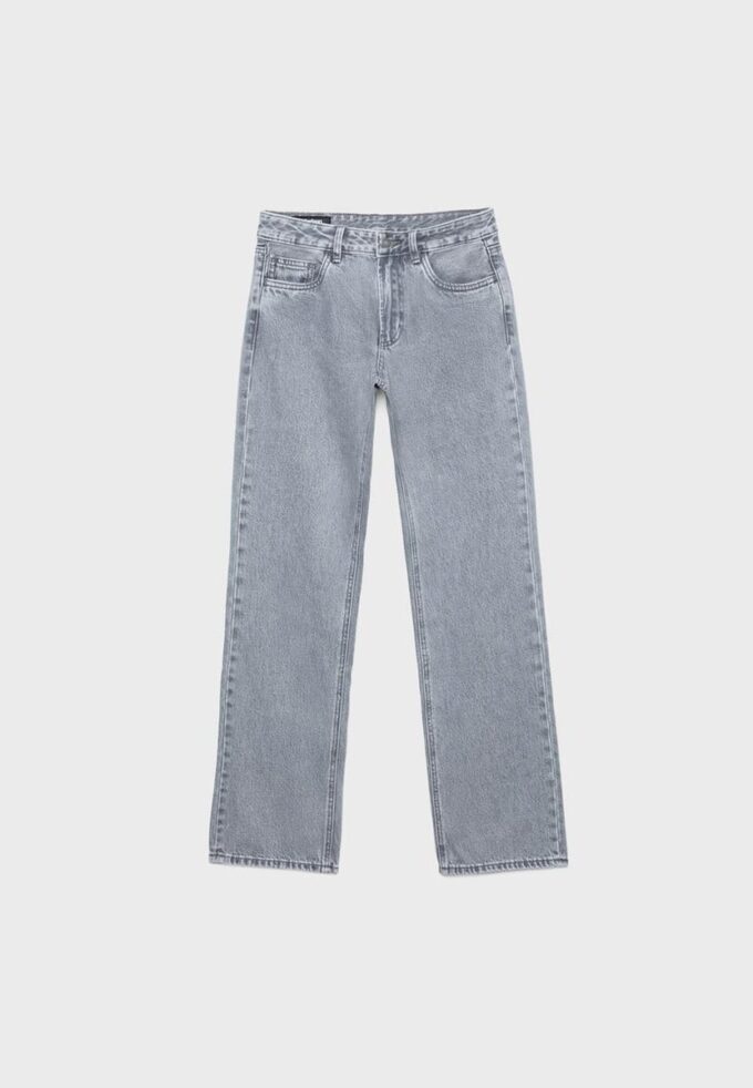 Low-Rise-Jeans mit geradem Bein