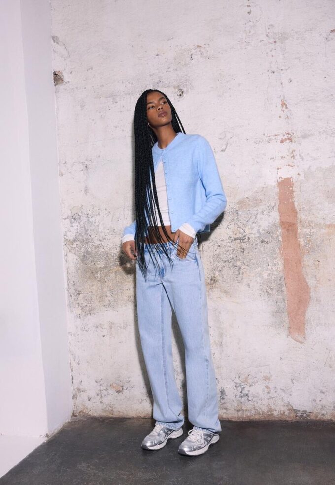 Low-Rise-Jeans mit geradem Bein