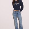 Low-Rise-Jeans mit Schlag