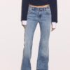 Low-Rise-Jeans mit Schlag