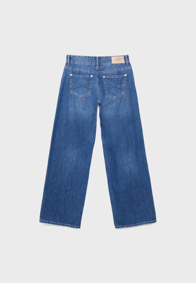 Low-Rise-Jeans mit zwei Knöpfen Low-Rise-Jeans mit zwei Knöpfen