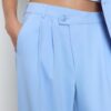 Lässige, gestreifte elegante Hose mit gekreuztem Bund