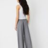 Lässige, gestreifte elegante Hose mit gekreuztem Bund