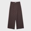 Lässige, gestreifte elegante Hose mit gekreuztem Bund