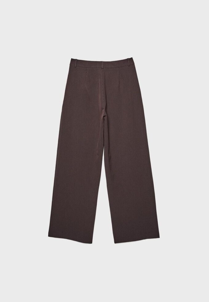 Lässige, gestreifte elegante Hose mit gekreuztem Bund