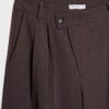 Lässige, gestreifte elegante Hose mit gekreuztem Bund