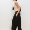 Lyocell-Hose mit Abnähern und Kette