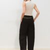 Lyocell-Hose mit Abnähern und Kette