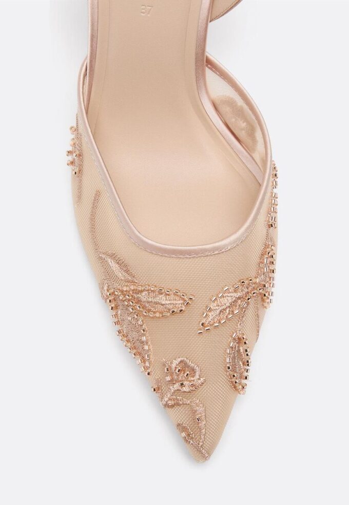 Mesh-Absatzschuhe mit Strass Mesh-Absatzschuhe mit Strass