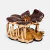Metallic-Blumen-Haarspange