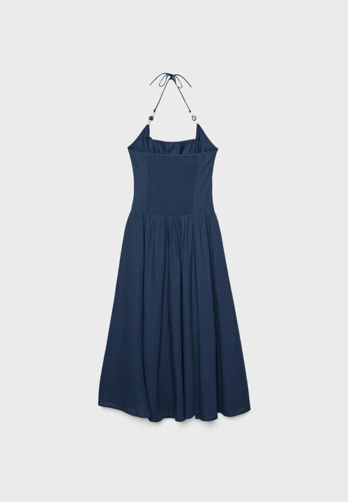 Midi-Halterkleid mit Perlenverzierung Midi-Halterkleid mit Perlenverzierung