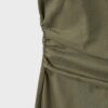 Midi-Kleid aus Bengalin mit quadratischem Ausschnitt Midi-Kleid aus Bengalin mit quadratischem Ausschnitt