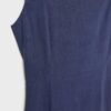 Midi-Kleid mit gekreuztem Rücken im Leinen-Look