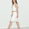 Midi-Rock aus Tüll mit Polka-Dots