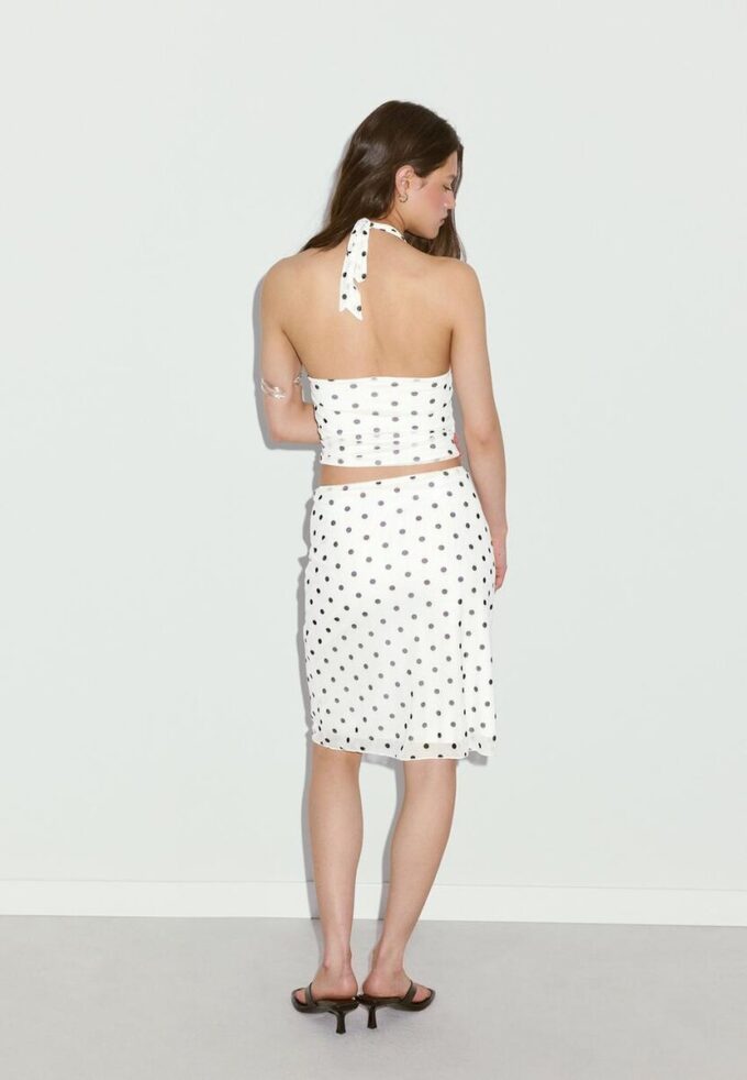 Midi-Rock aus Tüll mit Polka-Dots