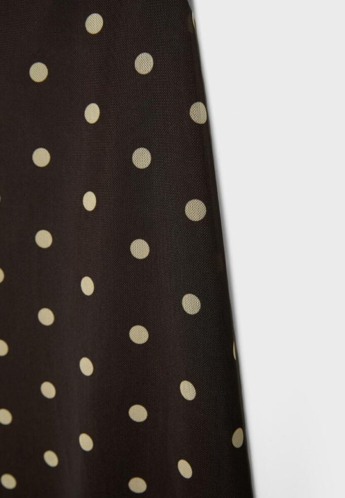 Midi-Rock aus Tüll mit Polka-Dots