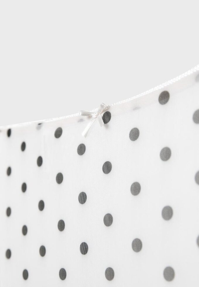 Midi-Rock aus Tüll mit Polka-Dots