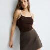 Mini-Skort aus Kunstwildleder