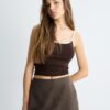 Mini-Skort aus Kunstwildleder