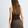 Mini-Skort aus Kunstwildleder