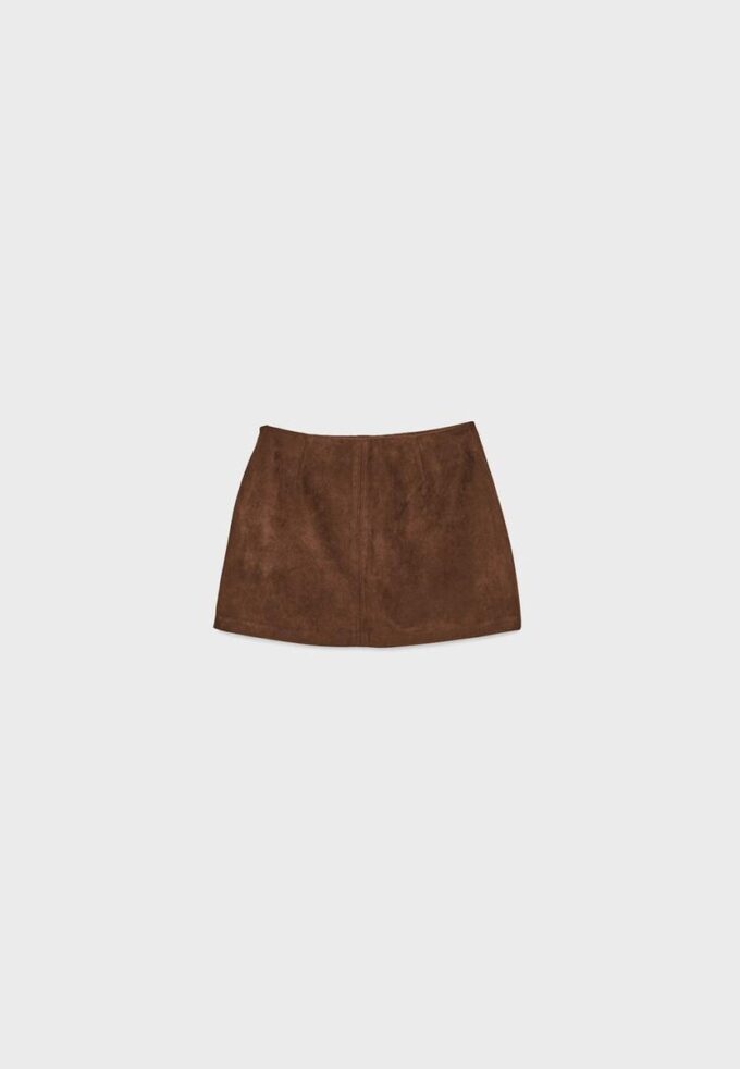 Mini-Skort aus Kunstwildleder
