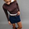 Mini-Skort mit Gürtel