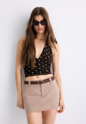 Mini-Skort mit Gürtel