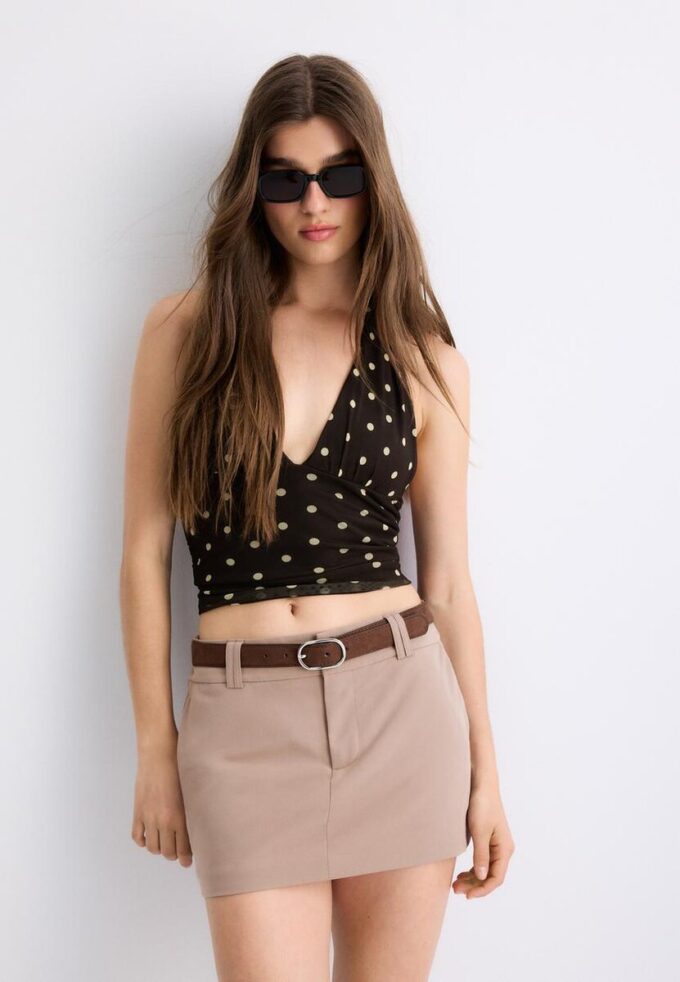 Mini-Skort mit Gürtel