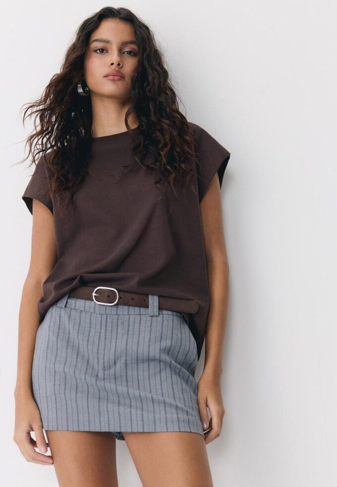 Mini-Skort mit Gürtel