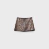 Mini-Skort mit Pailletten im Animal-Print