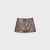 Mini-Skort mit Pailletten im Animal-Print