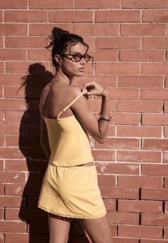 Mini-Skort mit Spitzenbesatz Mini-Skort mit Spitzenbesatz