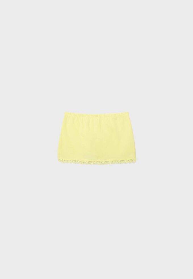 Mini-Skort mit Spitzenbesatz Mini-Skort mit Spitzenbesatz