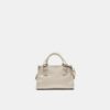 Mini-Tote-Umhängetasche mit Kokosnuss-Effekt