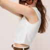 Oberteil mit Racerback in Leinenoptik Oberteil mit Racerback in Leinenoptik