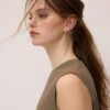 Oberteil mit Racerback in Leinenoptik