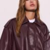 Oversize-Bikerjacke in Lederoptik Oversize-Bikerjacke in Lederoptik