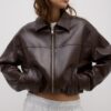 Oversize-Jacke in Lederoptik