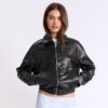 Oversize-Jacke in Lederoptik