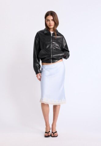 Oversize-Jacke in Lederoptik