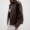 Oversize-Jacke in Lederoptik