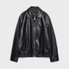 Oversize-Jacke in Lederoptik