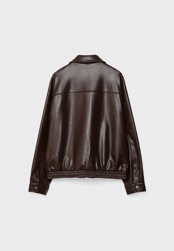 Oversize-Jacke in Lederoptik