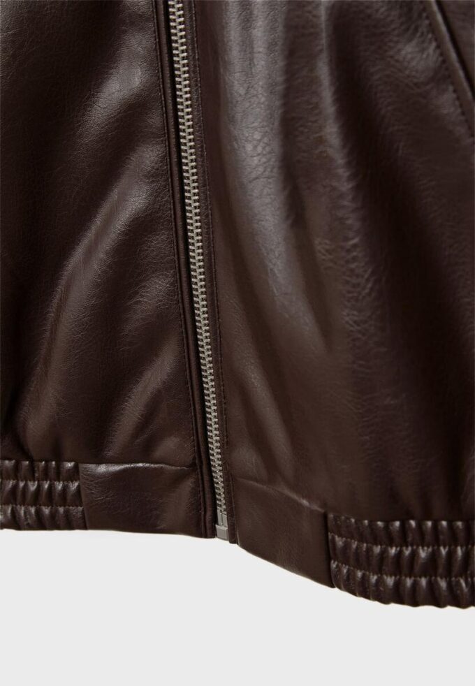 Oversize-Jacke in Lederoptik
