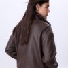 Oversize-Kunstlederjacke